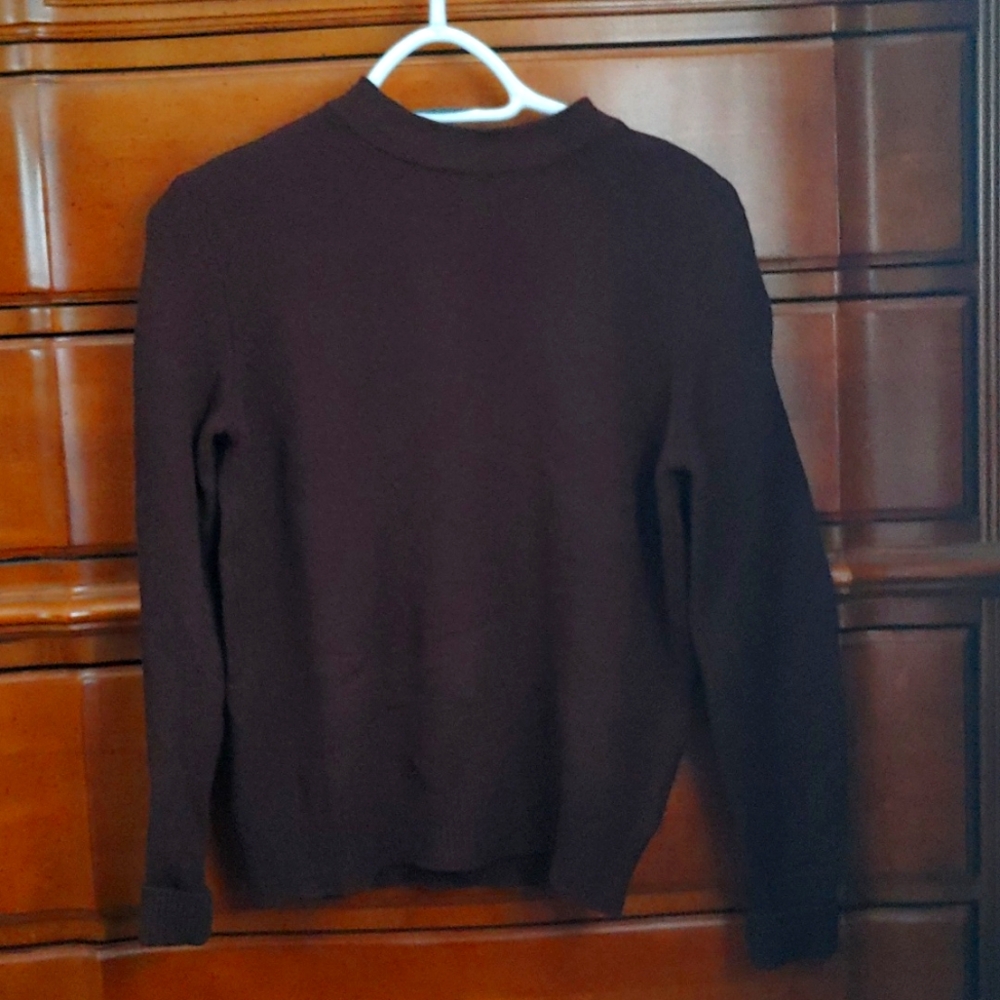 A.P.C. Women's dark hazelnut brown yak wool sweater, size xs